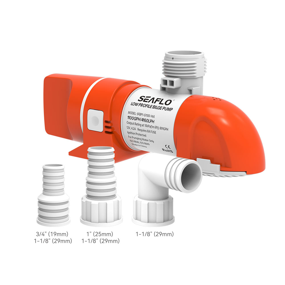 LÄNSPUMP SEAFLO 1100GPH LOW PRO 12V