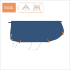 BÅTPRESENNING TOPTEX BOAT COVER  5 x 8M 160G GRÅ