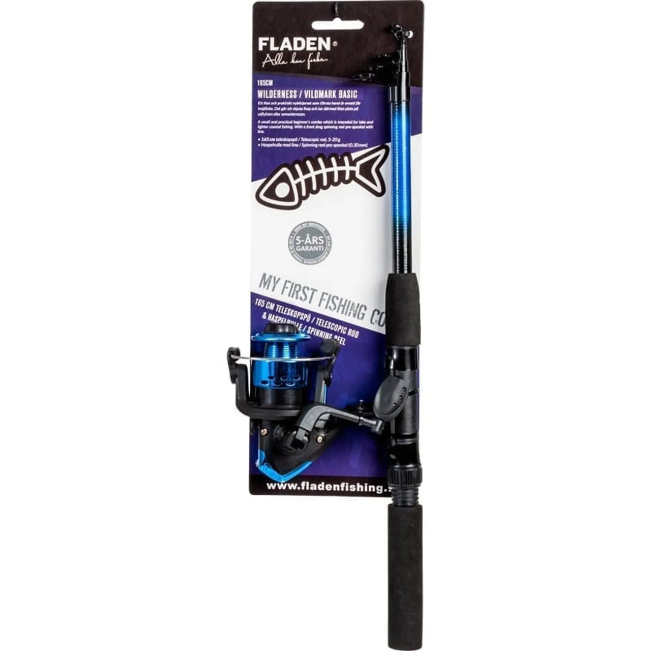 TELESKOPSPÖ BASIC 165CM BLÅ