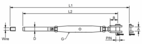 RIGGING SCREW M8. 5MM WIRE