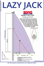 BENNS LAZY JACKS, FÖR BÅTAR UPP TILL 35 FOT, STD BOM