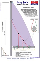 BENNS LAZY JACKS, FÖR BÅTAR ÖVER 35 FOT, STD BOM